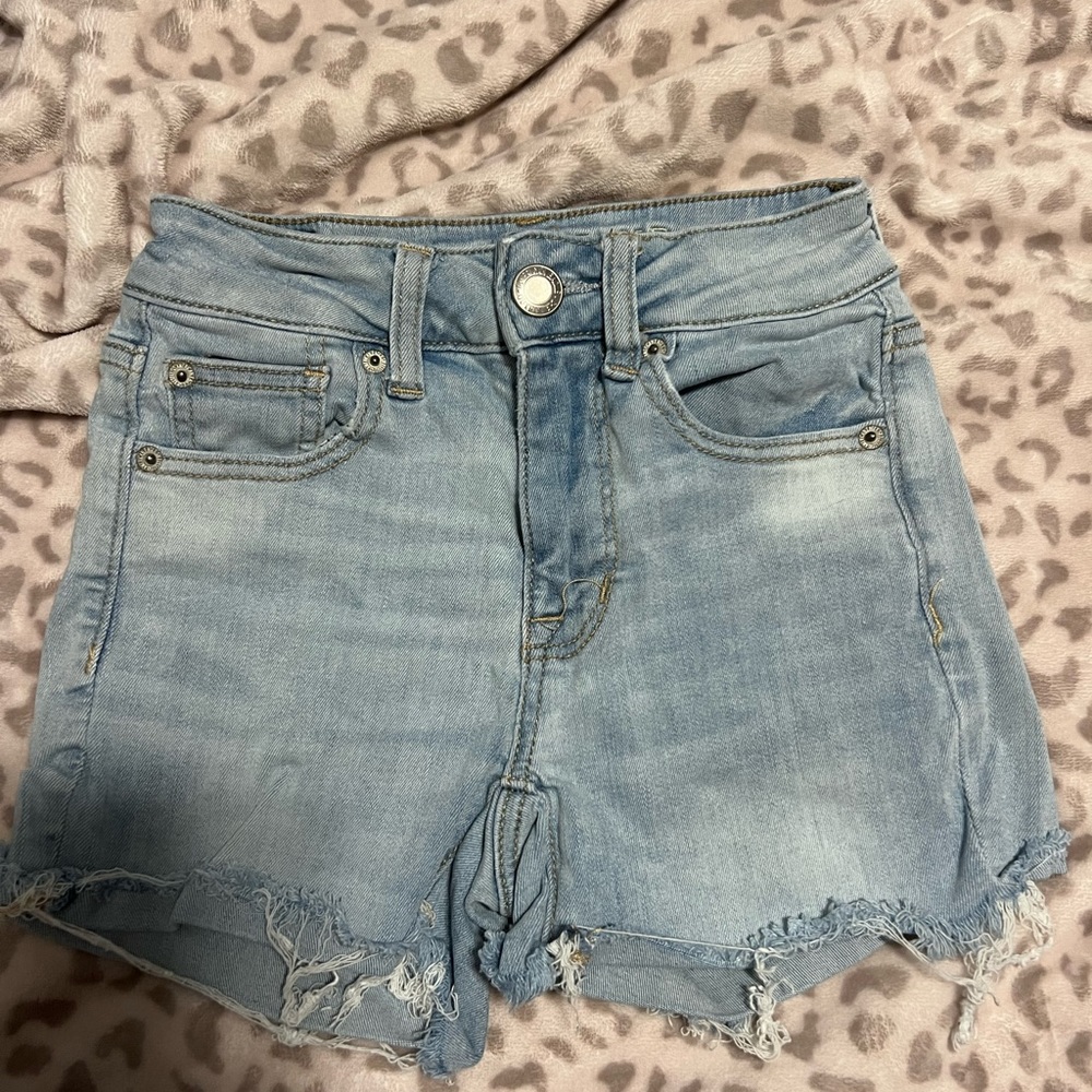 High rise jean shorts